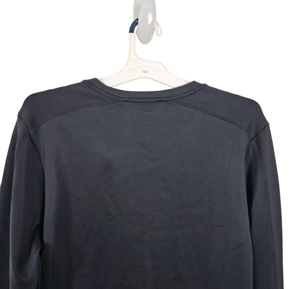 Mens Black All In Motion Athletic Sweatshirt Medium Long Sleeve Crew Neck Warm - Picture 4 of 12